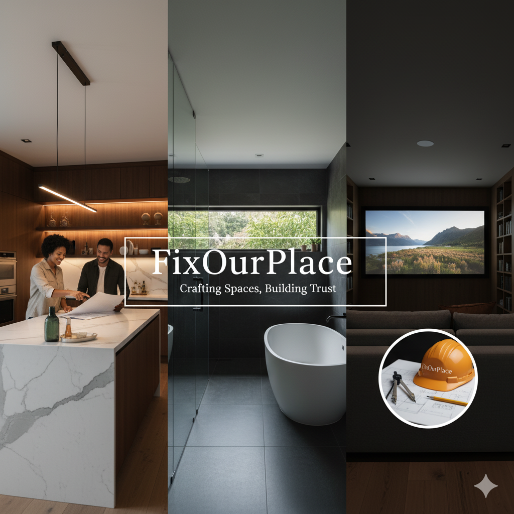 The professional FixOurPlace team collaborating on a project